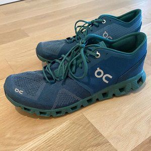 On Men's Cloud X Sneakers Storm Tide blue size 10